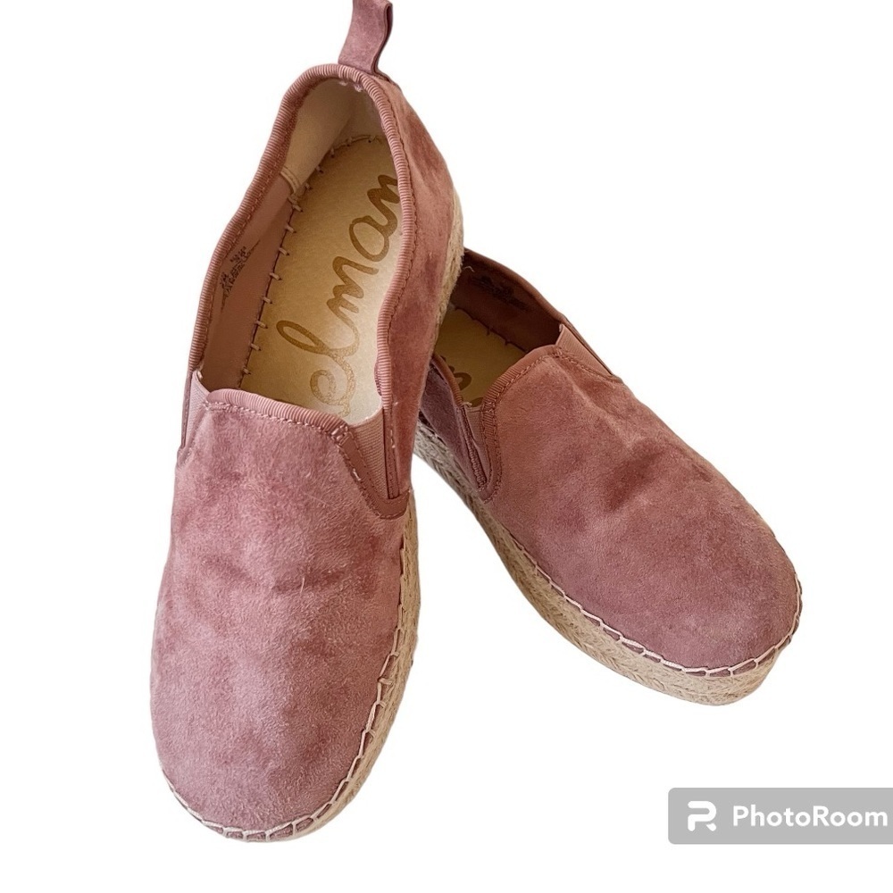 Sam Edelman Pink Suede Espadrille Slip-On Flats